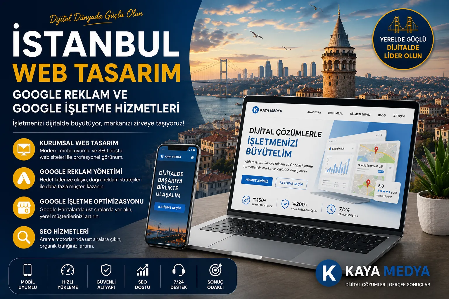 İstanbul Web Tasarım, Google Reklam ve Google İşletme Hizmetleri | Kaya Medya